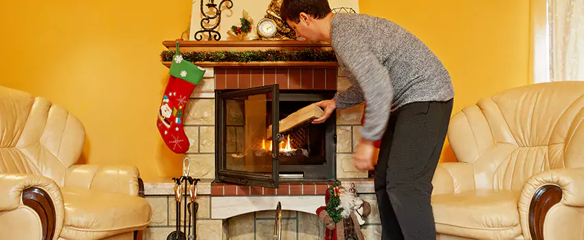 Rusted Metal Fireplace Restoration in Lansing, Illinois